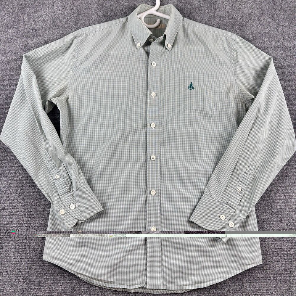Beanpole Mens 95 Slim Fit Shirt Green Check Long Sleeve Button Down